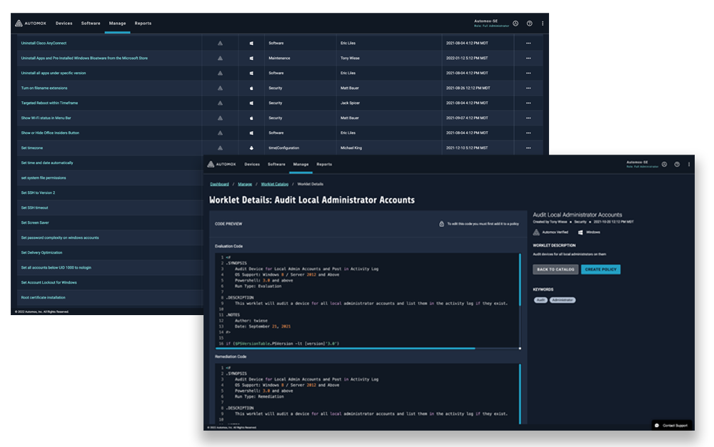 Feature extensibility with Automox Worklets™